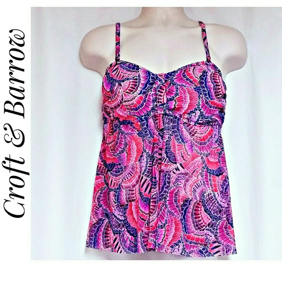 croft & barrow Other - *SALE* Croft & Barrow Swim Top Purple Pink 16W croft & barrow Other - *SALE* Croft & Barrow Swim Top Purple Pink 16W